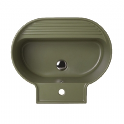 Lavabo in ceramica verde bamboo matt 60x50 Tino Colavene