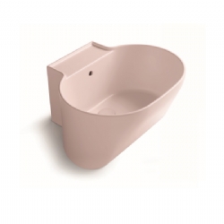 Lavabo in ceramica rosa matt 60x50 Tina Colavene