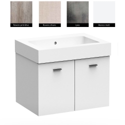 Lavabo in ceramica 60x50 su mobile 2 ante Alaqua Colavene