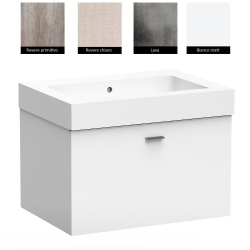 Lavabo in ceramica 60x50 su mobile con cassetto Alaqua Colavene