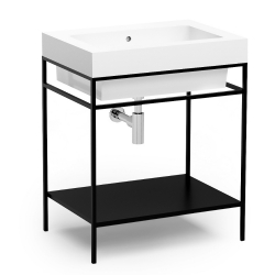 Lavabo in ceramica 70x50 su Struttura in metallo Alaqua Colavene