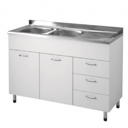 Sottolavello 120x50 vasche Sx inox Cucina Facile Colavene