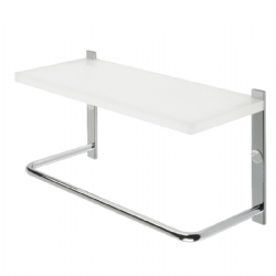Mensola plexiglass cm 26 con porta asciugamani Mizar Stilhaus