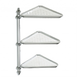 Angolare in ottone con 3 ripiani cm 45 Elite Stilhaus