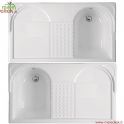 Vasca con sgocciolatoio per Duo 106x50 