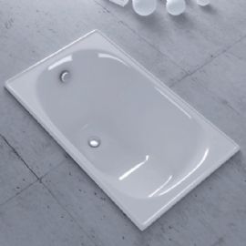 Vasca da bagno con seduta in acciaio porcellanato 105x70 Mini