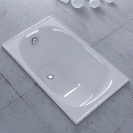 Vasca da bagno con seduta in acciaio porcellanato 105x70 Mini