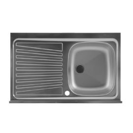 Lavello inox una vasca e sgocciolatoio 80x50 Colavene