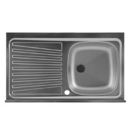 Lavello inox una vasca e sgocciolatoio 90x50 Colavene