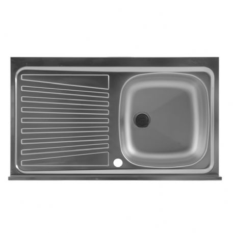 Lavello inox una vasca e sgocciolatoio 90x50 Colavene