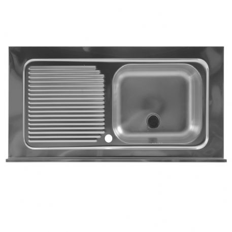 Lavello inox una vasca e sgocciolatoio 105x60 Colavene