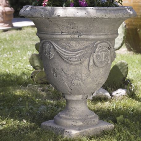 Vaso Tiziano H 67 in pietra corrosa