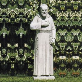 Padre Pio Grande H cm 100 in pietra ricostituita