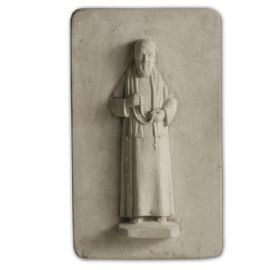 Pannello santo Pio in pietra cm 50x30