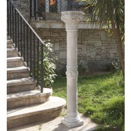 Colonna Olimpo H cm 172 in pietra ricostituita