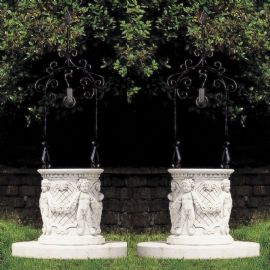 Pozzo Fiorentino Ôö£┬® cm 100 H 70 in pietra ricostituita