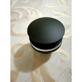 Piletta click clack nero matt per lavabo ceramica 