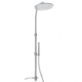 Colonna doccia in ottone con soffione in acciaio Ôö£├┐ 300 mm e doccia in ottone, senza miscelatore