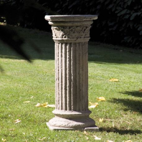 Colonna greca in pietra ricostituita corrosa h 80