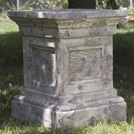 Pilastro greco in pietra ricostituita corrosa h 60