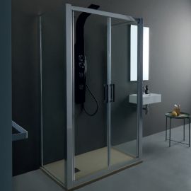 Box doccia centro parete porta saloon cm L70xP100 FPSL60