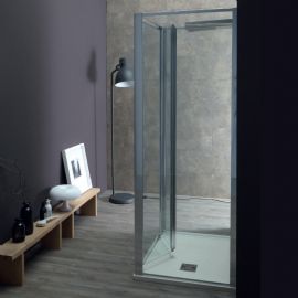 Box doccia centro parete porta a soffietto cm L70xP65 FPS30