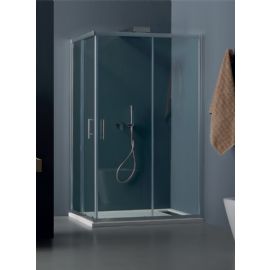Box doccia angolare porta scorrevole cm L100xP80 Eco
