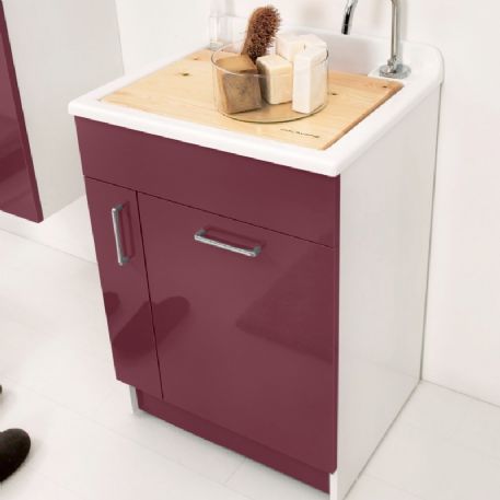 Lavapanni Jollywash 60x50 melanzana con cesto - Colavene