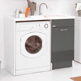Lavapanni copri lavatrice Dx Duo 106x60 antracite con cesto Colavene