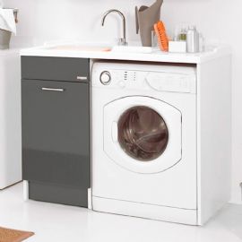 Lavapanni copri lavatrice vasca Sx Duo antracite 106x50 Colavene