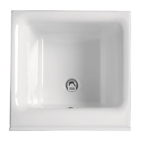 Lavatoio in ceramica bianco lucido 60x60 Large Colavene