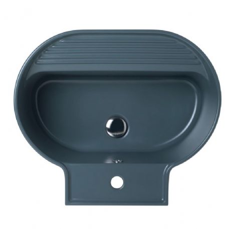 Lavabo in ceramica petrolio matt 60x50 Tino Colavene