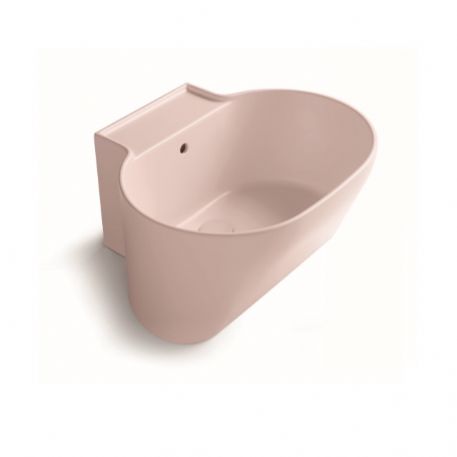 Lavabo in ceramica rosa matt 60x50 Tina Colavene