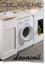 Mobile lavatoio coprilavatrice Colavene Lavacril On 73x67x109h cm con vasca  avorio